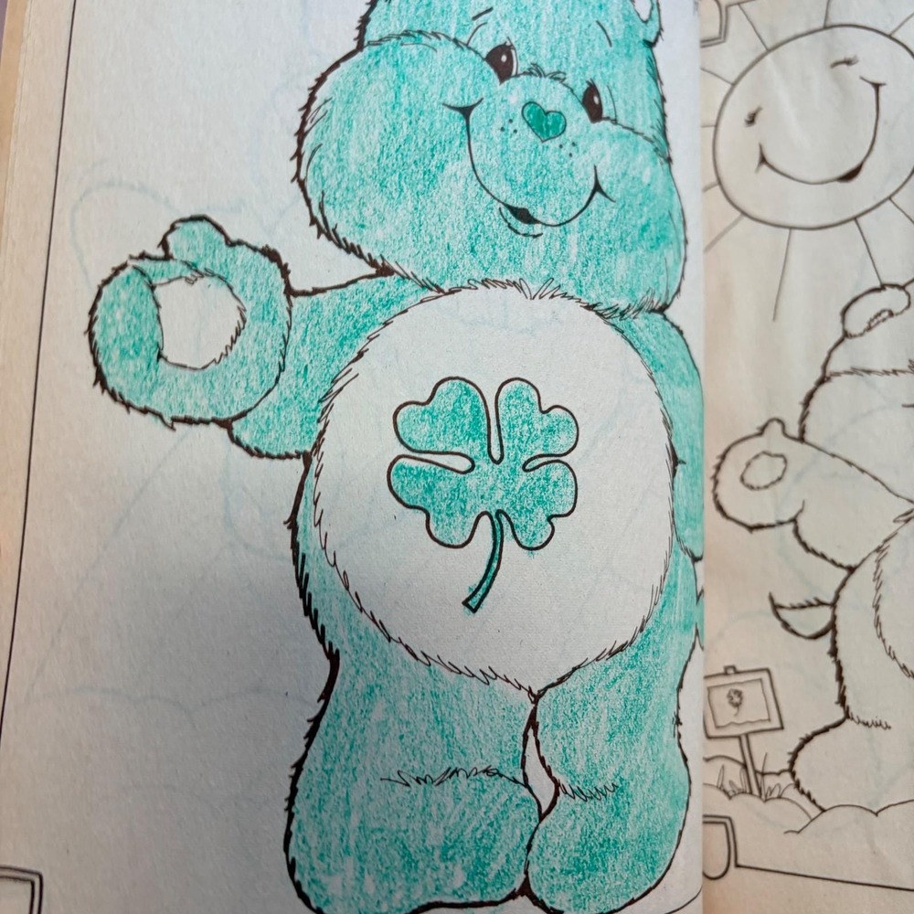Vintage 1982 Care Bears Coloring Book Kenner Products 18400 Retro 80s Toy - Picture 3 of 9